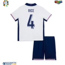 Otroški Nogometni dresi Anglija Declan Rice #4 Domači EP 2024 Kratek Rokav (+ Kratke hlače)